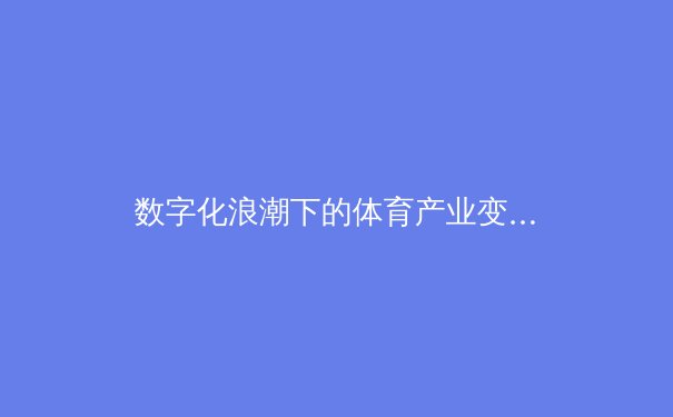 数字化浪潮下的体育产业变革：从观赛体验到商业模式的深度解析 - 2