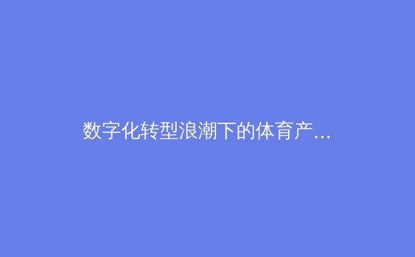 数字化转型浪潮下的体育产业变革：从赛事传播到商业生态的深度重构